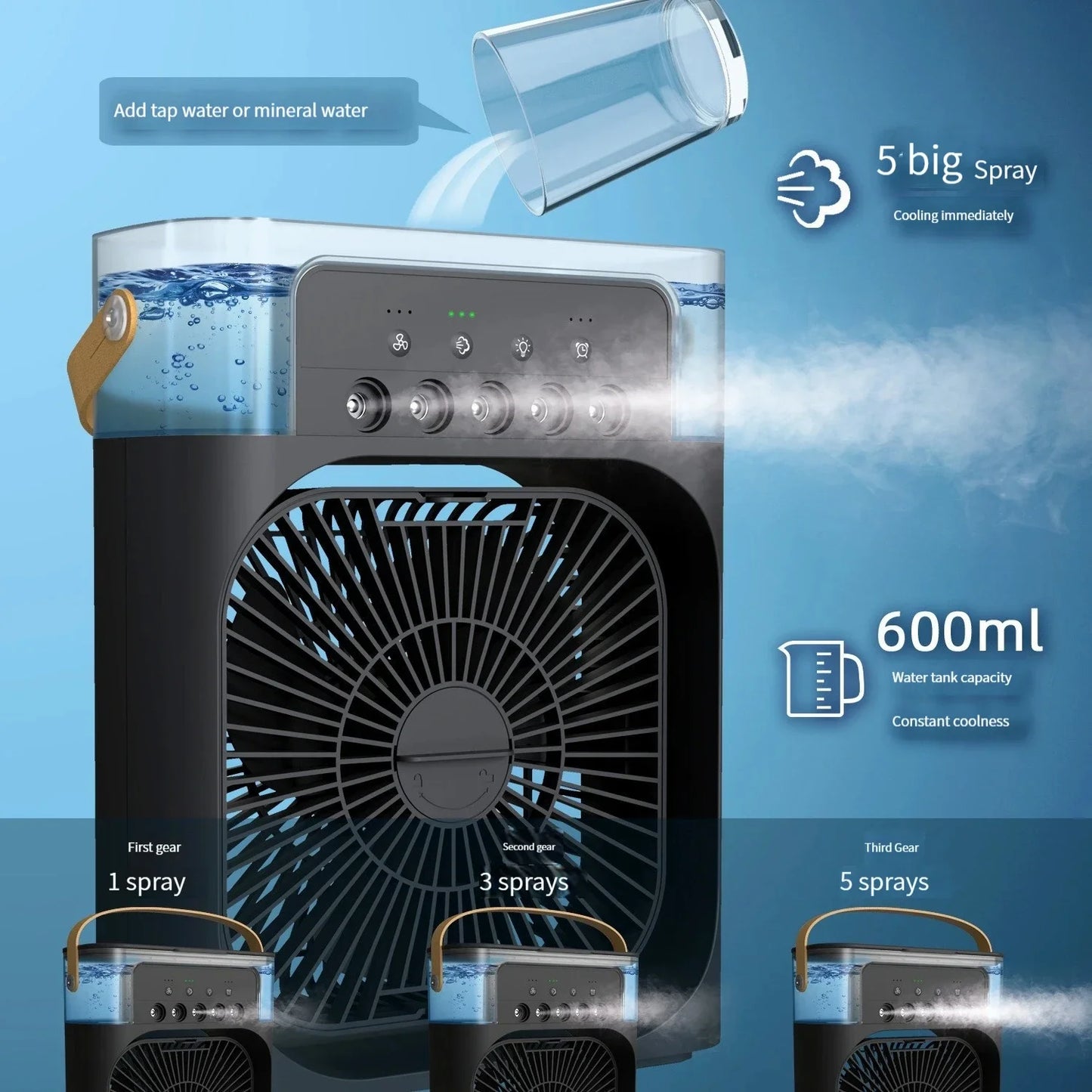 3 In 1 USB Air Humidifier - MORE COLOURS