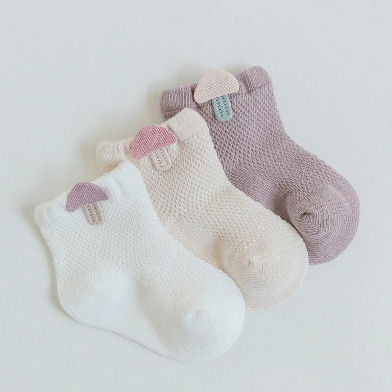 3 Pairs Of Infant Baby Socks for Girl & Boy - MORE COLOURS
