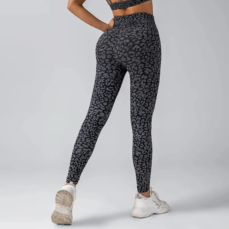 Women's Seamless Leopard Print Yoga Pants - MORE COLOURS