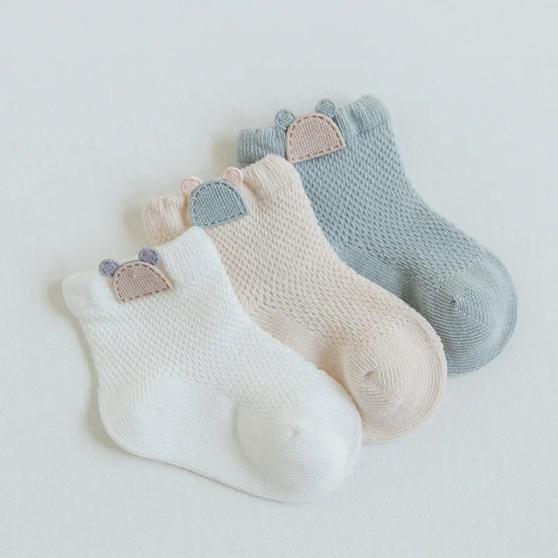 3 Pairs Of Infant Baby Socks for Girl & Boy - MORE COLOURS