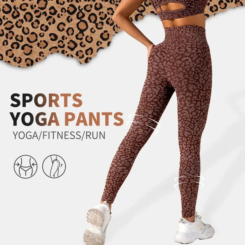 Women's Seamless Leopard Print Yoga Pants - MORE COLOURS