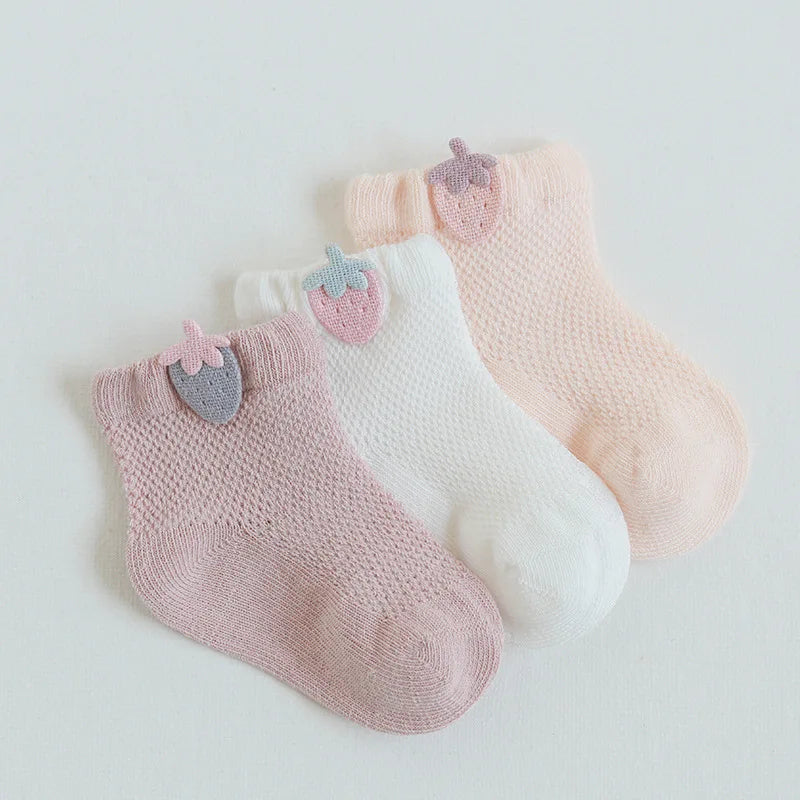 3 Pairs Of Infant Baby Socks for Girl & Boy - MORE COLOURS
