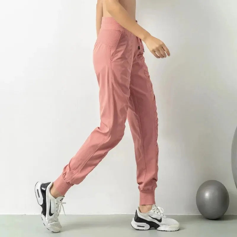 Women’s Fabric Drawstring Running Sport Joggers - MORE COLOURS