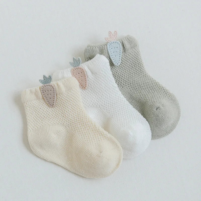 3 Pairs Of Infant Baby Socks for Girl & Boy - MORE COLOURS