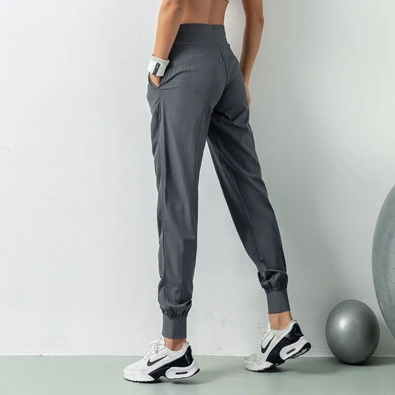 Women’s Fabric Drawstring Running Sport Joggers - MORE COLOURS