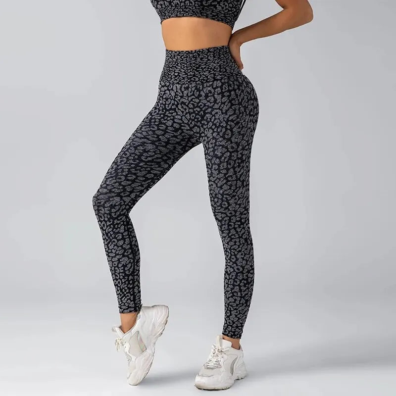 Women's Seamless Leopard Print Yoga Pants - MORE COLOURS
